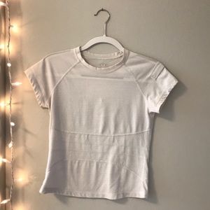 White Short Sleeve Lululemon Shirt